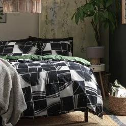 Habitat Mark Check Print Black & White Bedding Set Single Black And White Duvet Covers And Sets -Bedding Sales 2022 unnamed file 758