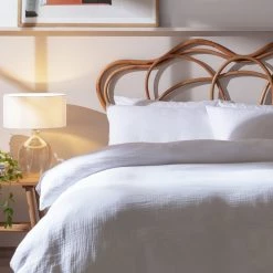 Habitat Cotton 200TC Muslin Textured Bedding Set Double White Bedding -Bedding Sales 2022 unnamed file 774