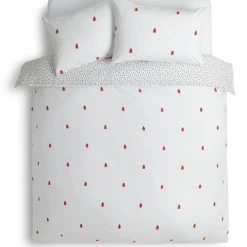 Habitat Ladybird Print White & Red Bedding Set Single Bedding
