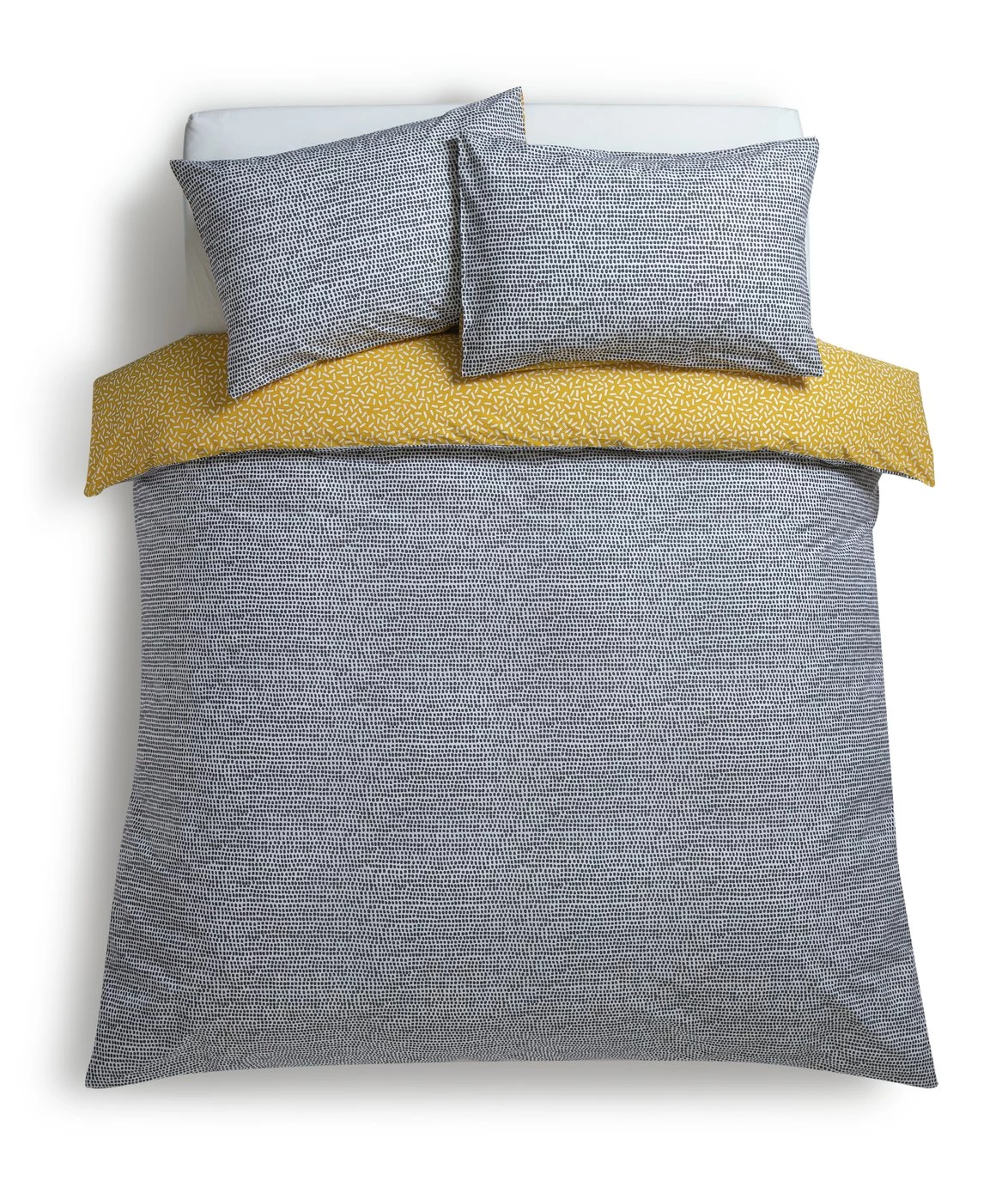 Habitat Betsy Yellow & White Reversible Bedding Set Single Duvet Covers And Sets 6 Habitat Betsy Yellow & White Reversible Bedding Set Single Duvet Covers And Sets - Image 4