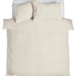 Habitat Fur Seersucker Cream Bedding Set Single Duvet Covers And Sets
