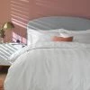 Habitat Cotton 400TC Sateen Stripe White Bedding Set Double Duvet Covers And Sets