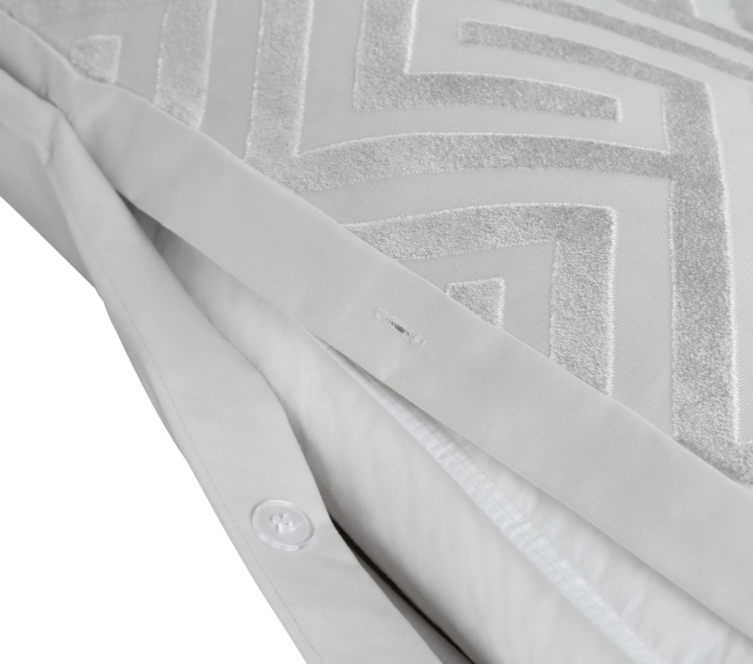 Habitat Geo Velvet Silver Bedding Set Single Duvet Covers And Sets 7 Habitat Geo Velvet Silver Bedding Set Single Duvet Covers And Sets - Image 5